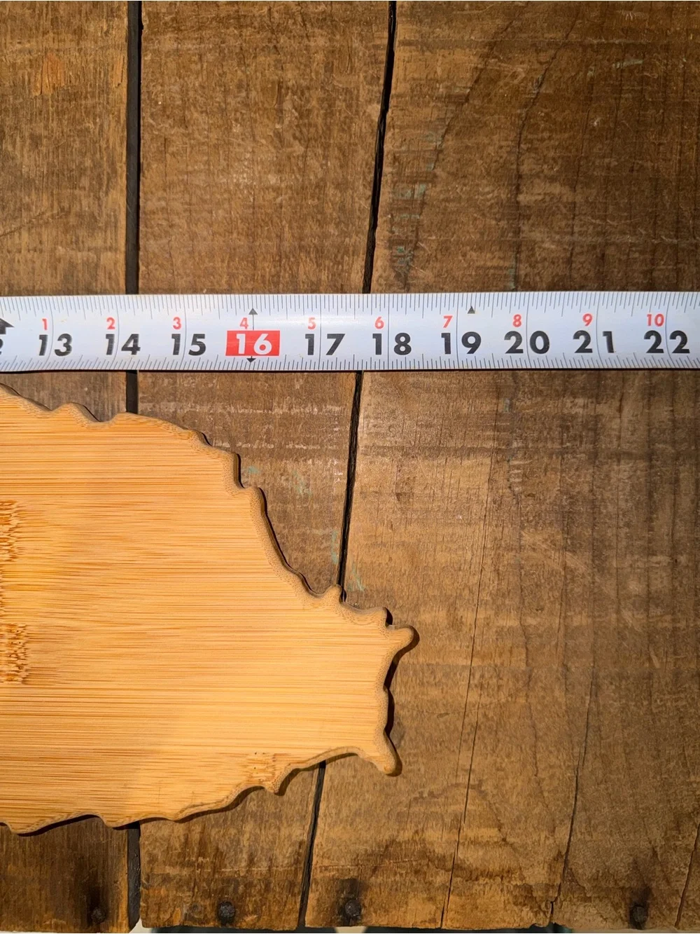 Totally Bamboo Puerto Rico Shaped Cutting Board Charcuterie Serving Tray